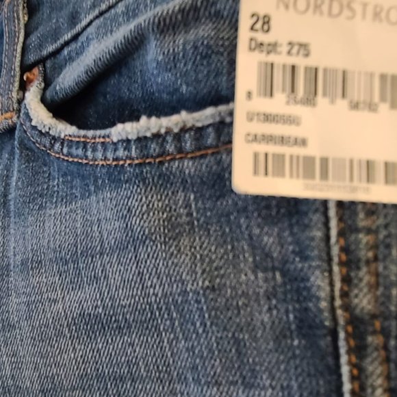 7 For All Mankind Blue Flare Jeans - Picture 8 of 12